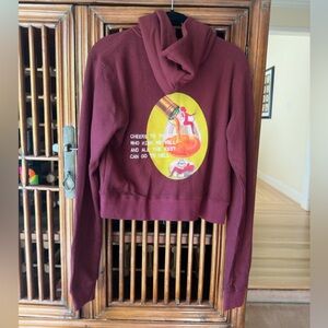 Boys Lie Cropped Waffle Zip Up Hoodie